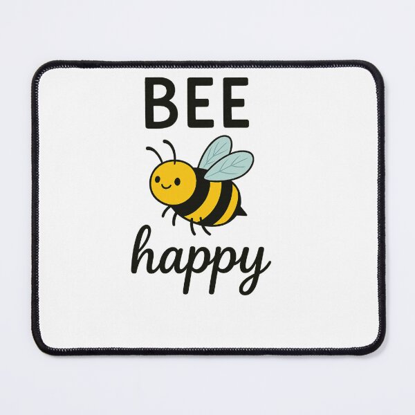 Item preview, BEE Happy – Cute Cartoon Bee with Positive Quote designed and sold by suszak24.