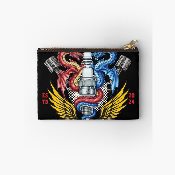 Item preview, Red & Blue Dragons: Biker's Emblem designed and sold by OneMeArt.