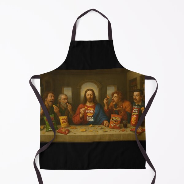 Item preview, The Last Supper… But Crisps – British Snack Parody Print designed and sold by WhisperFrame.