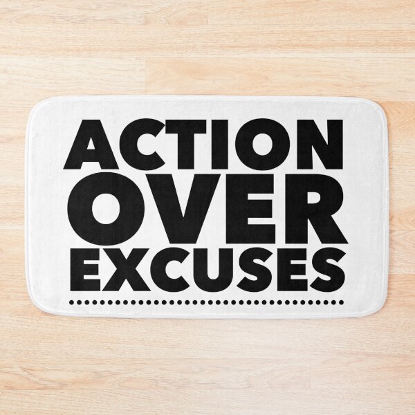 Item preview, Action Over Excuses - Productivity & Hustle Motivator designed and sold by Soaring Eagle.