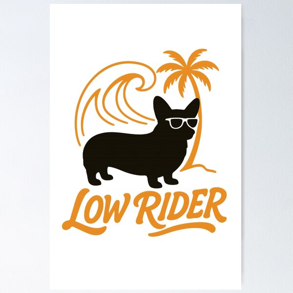 Artikelvorschau, Lustiger Corgi Low Rider entworfen und verkauft von LifeStingz.