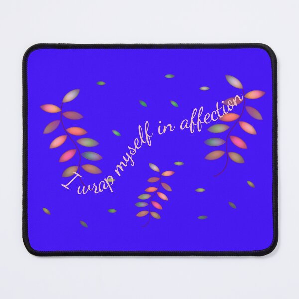 Item preview, I Wrap Myself in Affection- Wavy phrase with colorful branches. designed and sold by AlbinPixelArt.