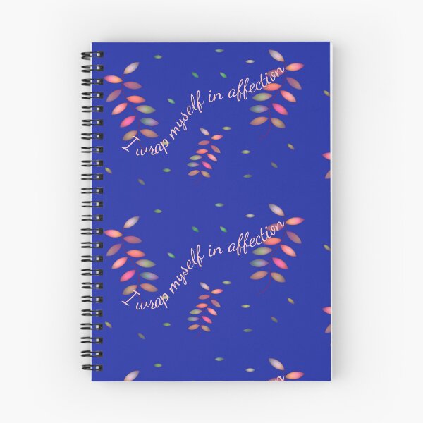 Item preview, I Wrap Myself in Affection- Wavy phrase with colorful branches. designed and sold by AlbinPixelArt.