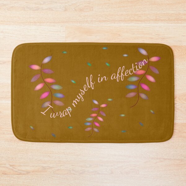 Item preview, I Wrap Myself in Affection- Wavy phrase with colorful branches. designed and sold by AlbinPixelArt.