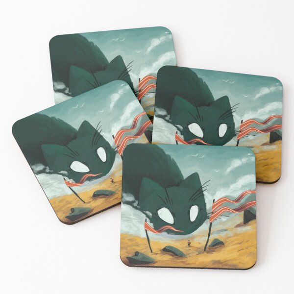 Item preview, Giant Cat in the Clouds - Illustration designed and sold by Catstyle / Marin Duret.