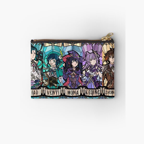 Item preview, Genshin Impact stained glass - Xiao, Venti, Mona, Keqing, Zhongli designed and sold by Aixen Art.