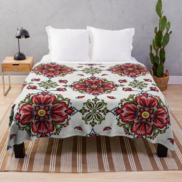 Item preview, Red & Black Floral Embroidery Pattern & ethnic Slavic traditional decor designed and sold by TheGaliyaStudio.