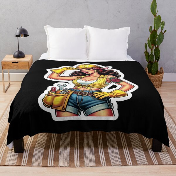 Item preview, Tattooed Construction Pinup designed and sold by PinUpPizzazz.