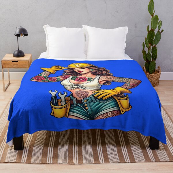 Item preview, Tattooed Construction Pinup designed and sold by PinUpPizzazz.