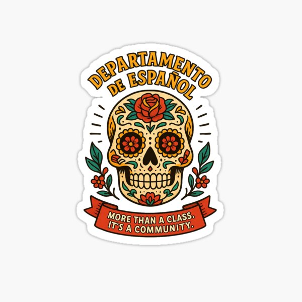 Item preview, Departamento de Español – Sugar Skull Design designed and sold by ClassroomInk.