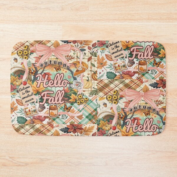 Item preview, Autumn Preppy Plaid Orange Collage designed and sold by Tetete.