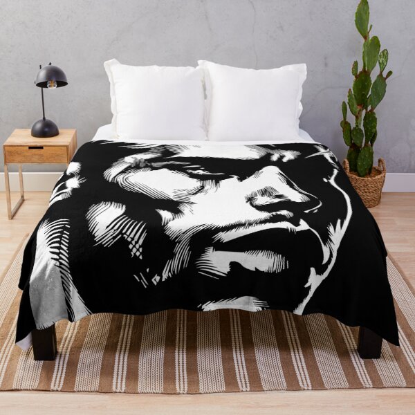 Item preview, Monochrome Male Portrait Illustration – Black and White Graphic Art designed and sold by  Ojo de Lilith.