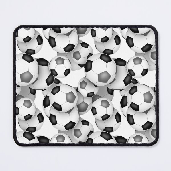 Item preview, Black & gray soccer balls pattern designed and sold by katzdzynes.