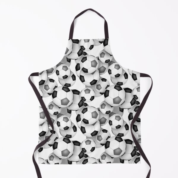 Item preview, Black & gray soccer balls pattern designed and sold by katzdzynes.