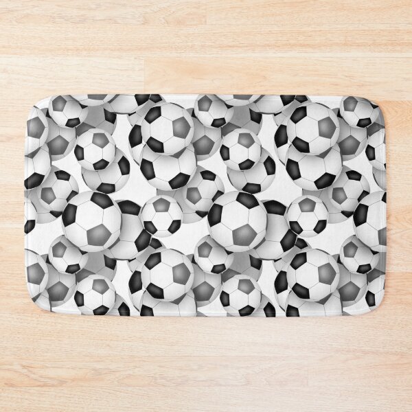 Item preview, Black & gray soccer balls pattern designed and sold by katzdzynes.