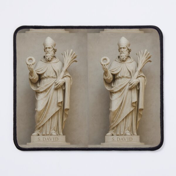 Item preview, Saint David and the Sacred Snack – Fine Art Parody Print designed and sold by WhisperFrame.