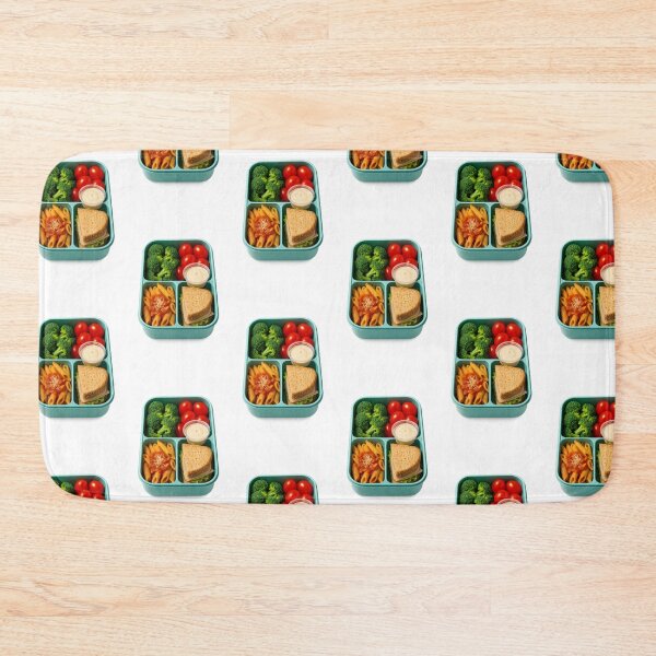 Item preview, Lunchbox with broccoli, tomatoes, pasta, sandwich, and dip, isolated, AI generated designed and sold by dvoevnore.