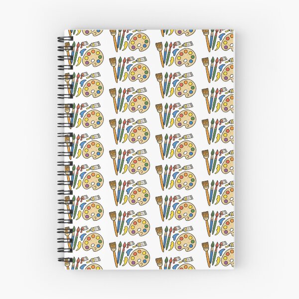 Item preview, Art supplies illustration with paintbrushes and palette, isolated, back to school, AI generated designed and sold by dvoevnore.