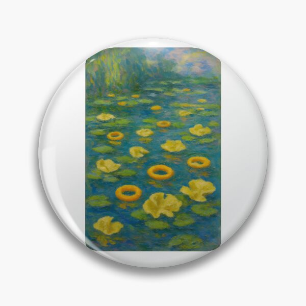 Item preview, Waterlilies & Crisps – Impressionist Snack Parody Print designed and sold by WhisperFrame.
