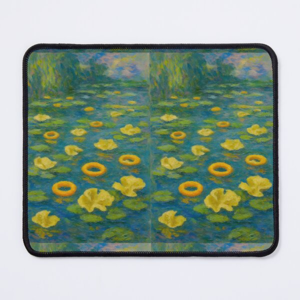 Item preview, Waterlilies & Crisps – Impressionist Snack Parody Print designed and sold by WhisperFrame.