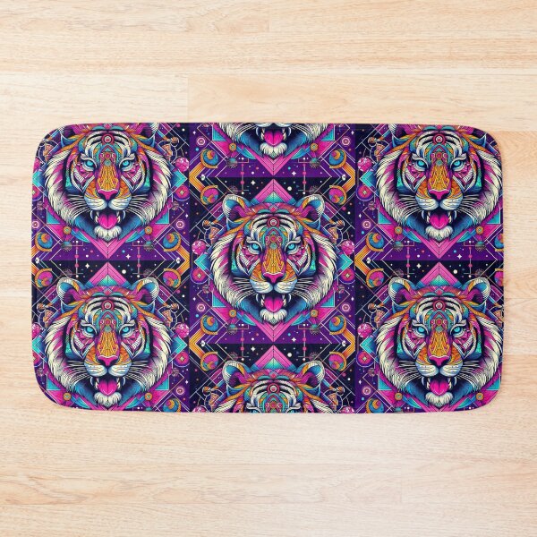 Item preview, Colorful geometric mystic tiger designed and sold by Dogandesighn.