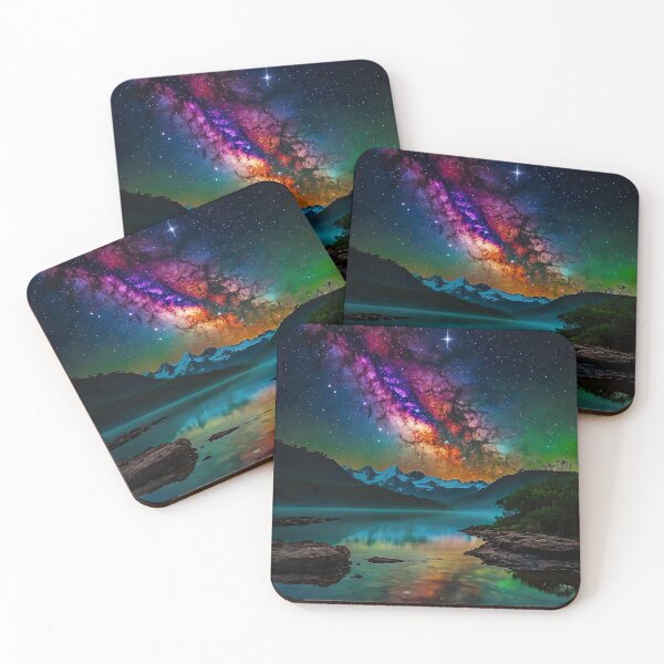 Item preview, Galactic night at the mountain lake designed and sold by PixelParadies.