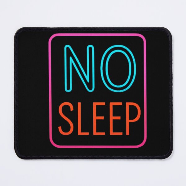 Item preview, No Sleep Neon Sign – Bold Retro Glow Typography designed and sold by RKNTdesigns.
