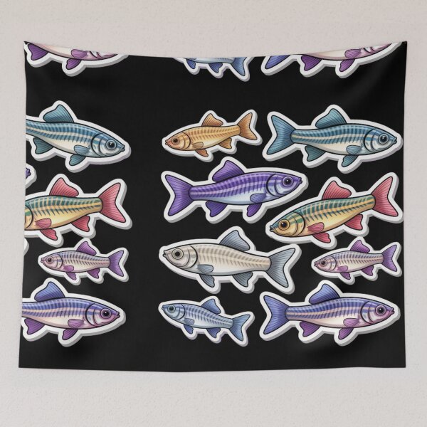 Item preview, Funny colorful Zebrafish - fish lover designed and sold by DamioPolArt.