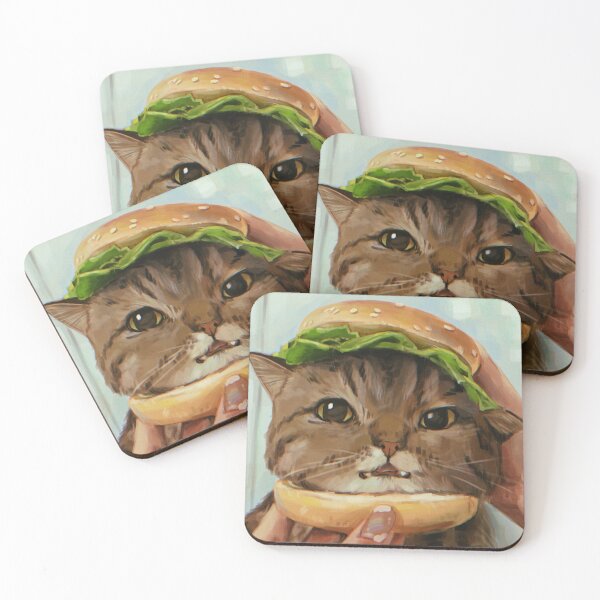 Item preview, Burger Cat - Illustration designed and sold by Catstyle / Marin Duret.