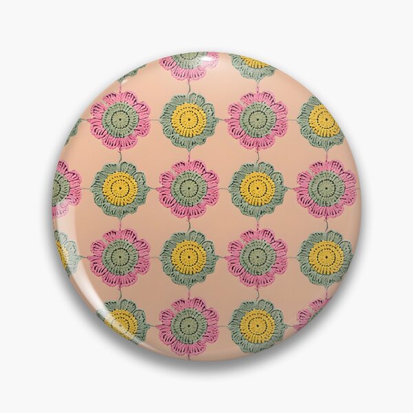 Item preview, Retro Crochet Flower Pattern in Pastel Colors designed and sold by The Crazy Cat Lady.