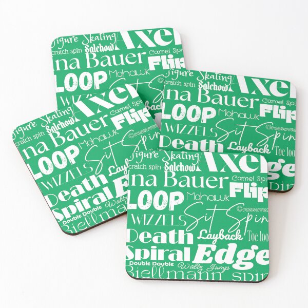 Item preview, Figure Skating Words- Subway Style Print- Green designed and sold by Purposely Designed.