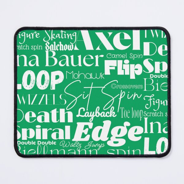 Item preview, Figure Skating Words- Subway Style Print- Green designed and sold by Purposely Designed.