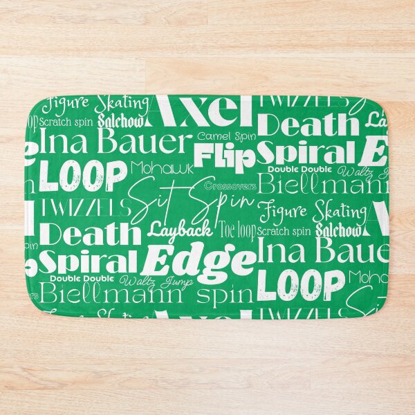 Item preview, Figure Skating Words- Subway Style Print- Green designed and sold by PD-Skating.