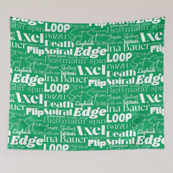 Item preview, Figure Skating Words- Subway Style Print- Green designed and sold by PD-Skating.