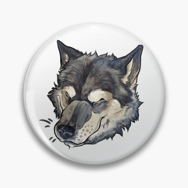 Item preview, Squinting Gray Wolf designed and sold by TonsOfTunes.