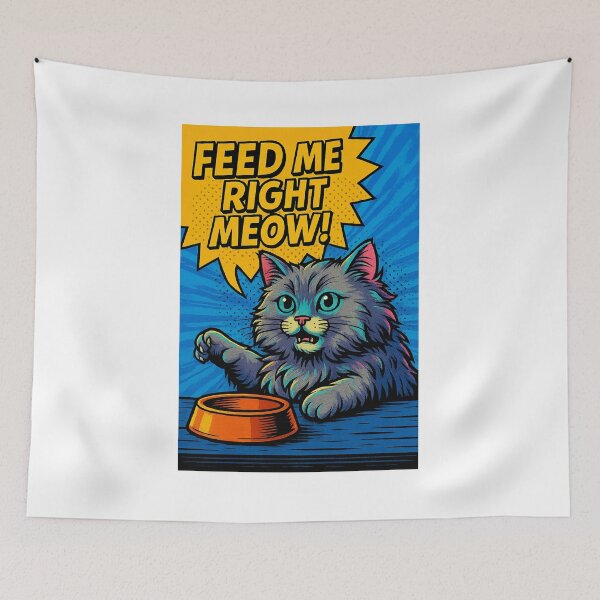 Item preview, Happy Purr – Cute Hungry Cat Illustration designed and sold by WinkWild.