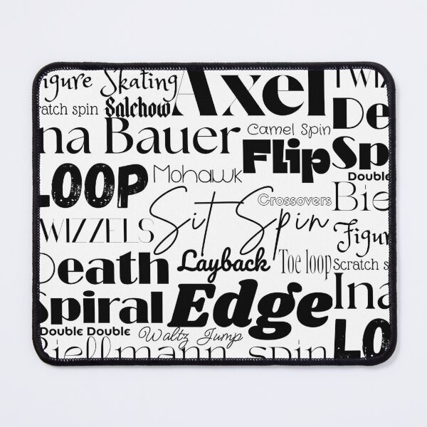 Item preview, Figure Skating Words- Subway Style Print- Black and White designed and sold by PD-Skating.