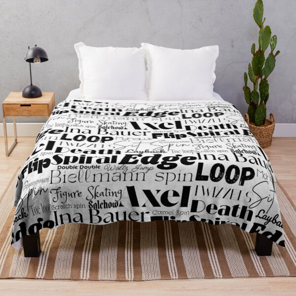 Item preview, Figure Skating Words- Subway Style Print- Black and White designed and sold by Purposely Designed.
