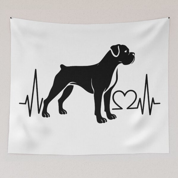Item preview, Boxer Dog EKG Heartbeat Line – For Boxer Lovers designed and sold by GoodyPaws.