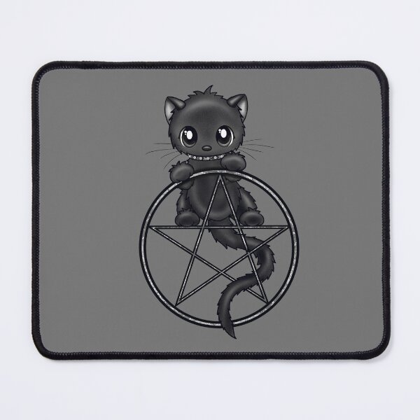 Item preview, cute black Witch Cat on Pentagram designed and sold by Pezi-Creation.