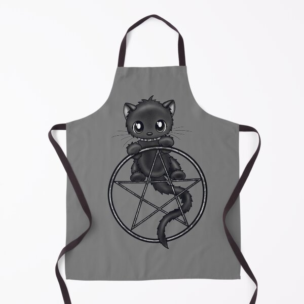 Item preview, cute black Witch Cat on Pentagram designed and sold by Pezi-Creation.
