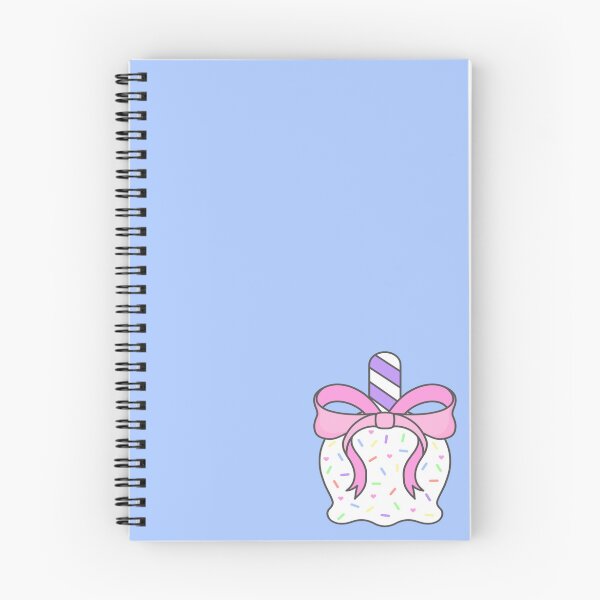 Item preview, White Candy Apple with Pink Bow, Purple Striped Stick & Sprinkles designed and sold by SpunkyDoodles.