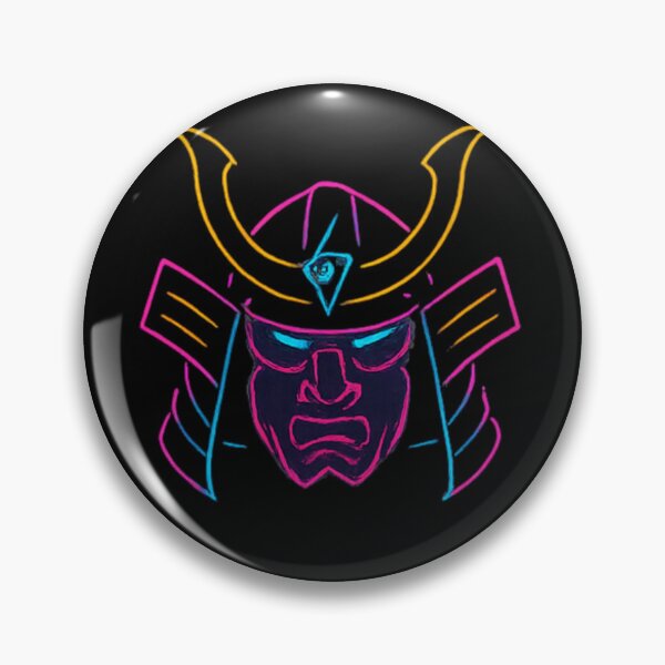 Item preview, Neon Samurai Helmet – Cyberpunk Warrior Glow Art designed and sold by RKNTdesigns.