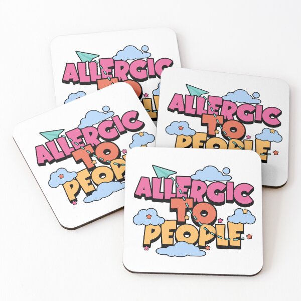 Item preview, Allergic to people text Morcaworks designed and sold by Morcawork.