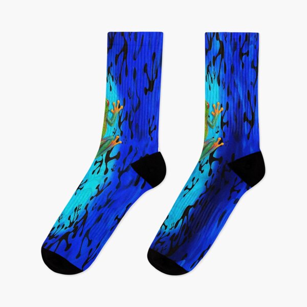 Item preview, Vivid Polynesian Tribal Frog – Tropical Jungle Art Design designed and sold by artistwill.