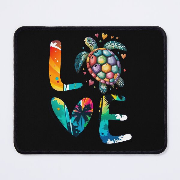 Item preview, Colorful Sea Turtle Love – Tropical Beach Vibes designed and sold by SimoesArtistry.