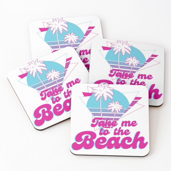 Item preview, Take me to the Beach - 80s Disco style pink and blue designed and sold by eMKa82.