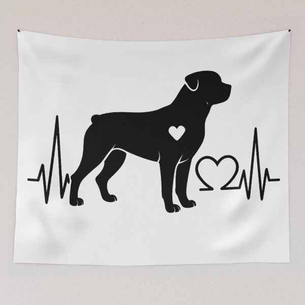 Item preview, Rottweiler EKG Heartbeat Line – For Rottweiler Lovers designed and sold by GoodyPaws.