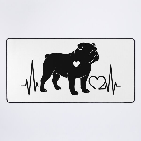 Item preview, English Bulldog EKG Heartbeat Line – For Bulldog Lovers designed and sold by GoodyPaws.