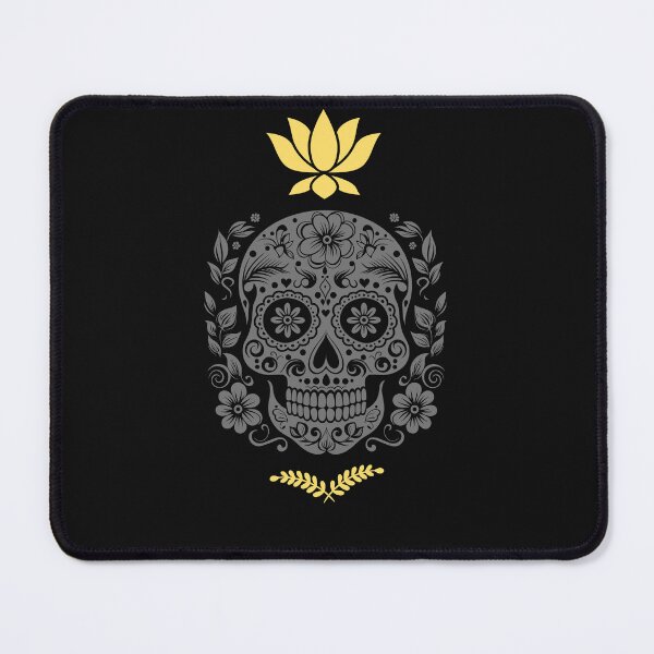 Item preview, Lotus & Laurel Wreath with Sugar Skull Stencil – Bold Logo Template designed and sold by EducaPro.